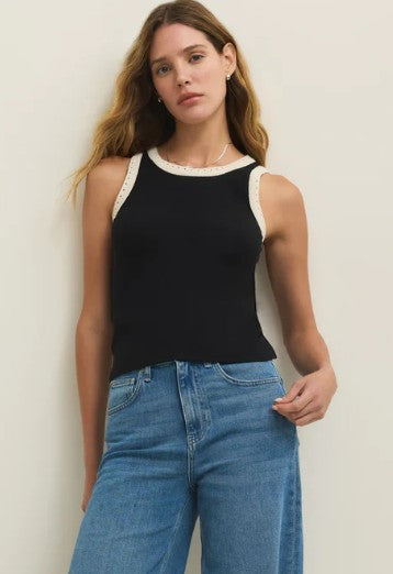 CLARKE RIB TANK BLACK
