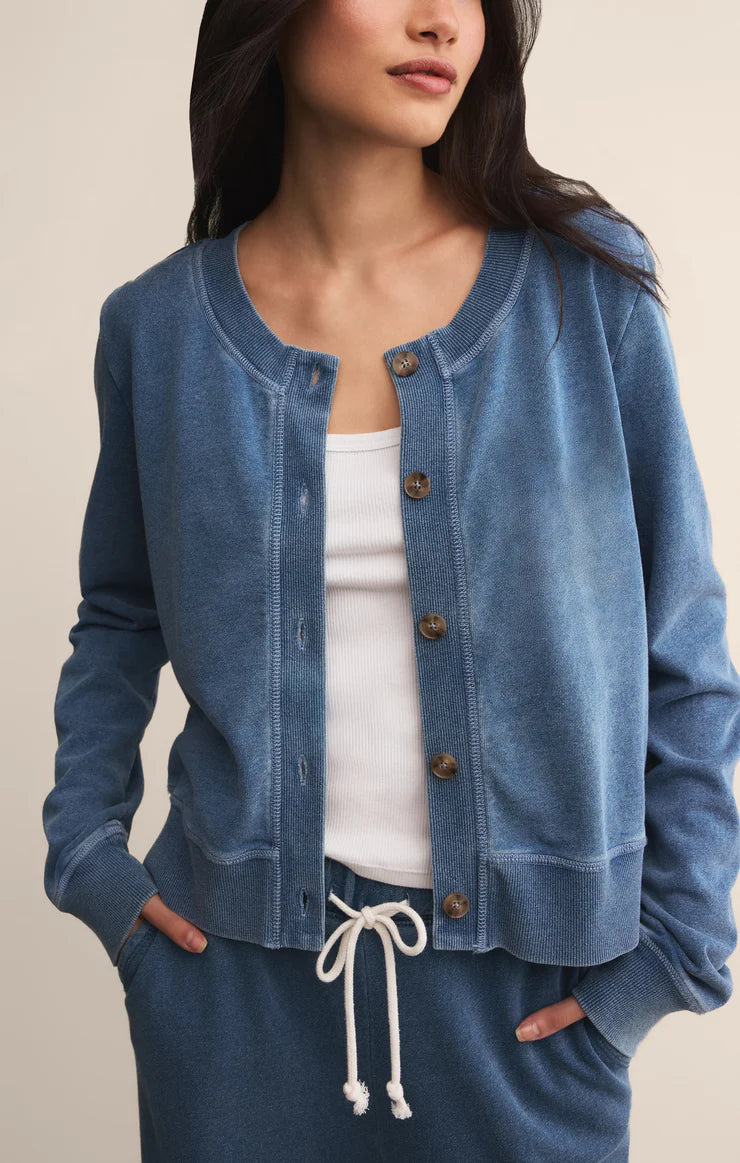 DAILY KNIT DENIM CARDIGAN