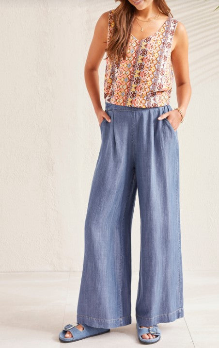 FLOWY PULL ON WIDE LEG PANT