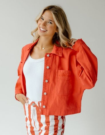 NE SANDERS EMBROIDERED CANVAS JACKET