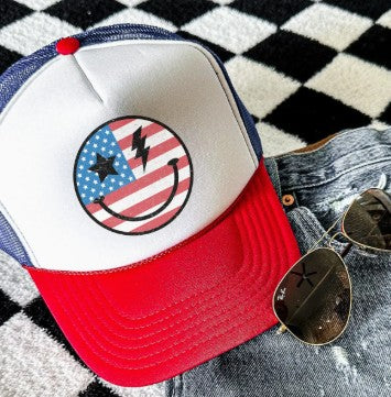 HAPPY USA TRUCKER HAT