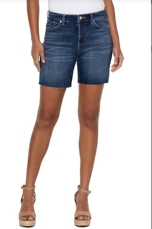 KRISTY HIGH RISE SHORT W/CUT HEM