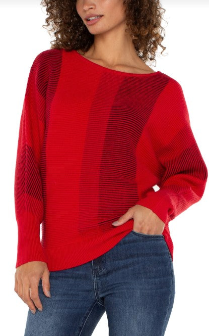 BOAT NECK DOLMAN SLEEVE SWEATER