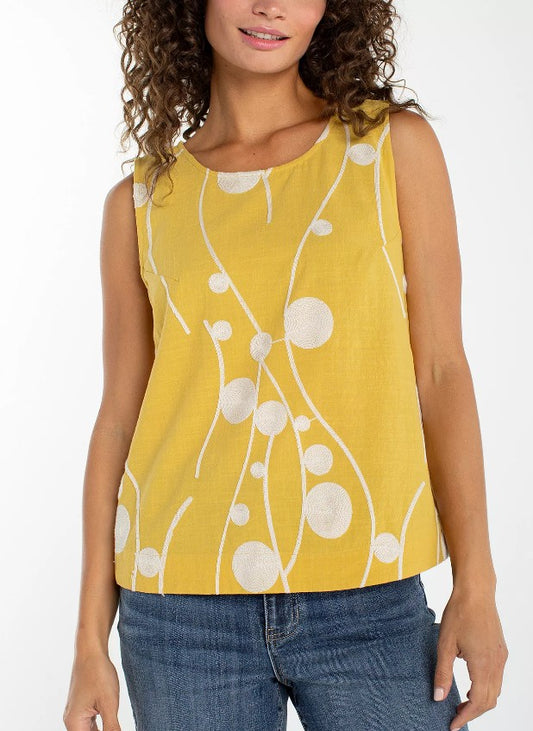 BUTTON BACK YELLOW/CRM TOP