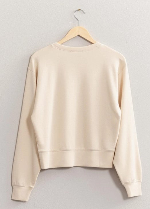 LONG SLEEVE KNIT TOP