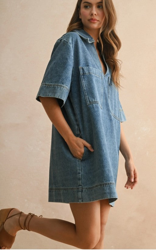 DENIM TUNIC DRESS