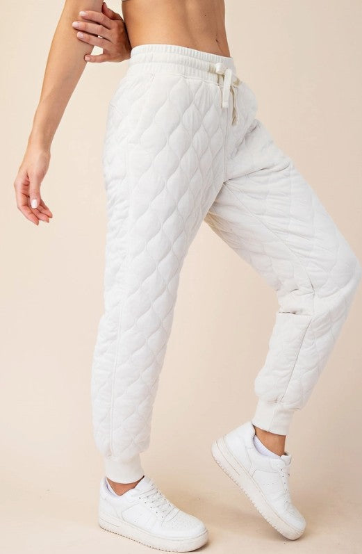 QUILTED JOGGER PANTS