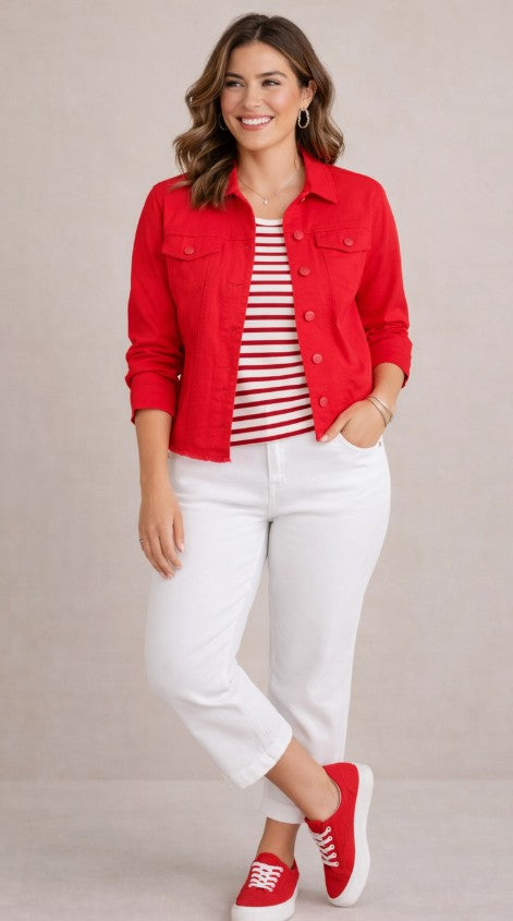 PA FRAYED DENIM JACKET