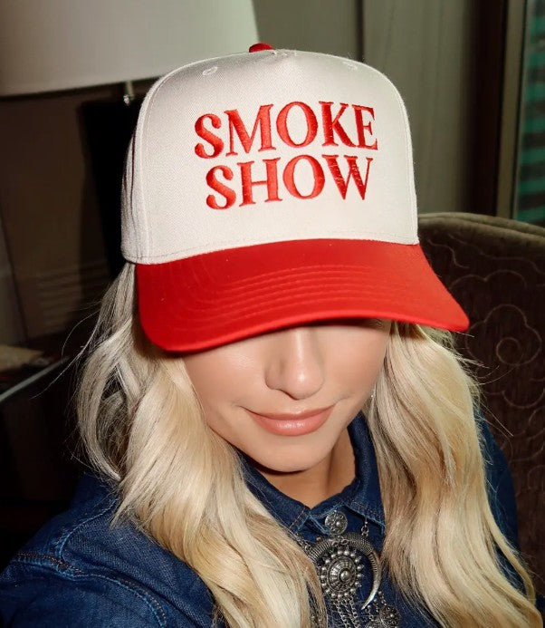 SMOKE SHOW EMBROIDERED TRUCKER HAT
