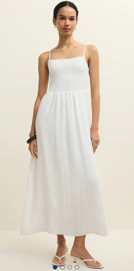 BAYSIDE MIDI DRESS WHITE
