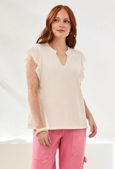RUFFLE SLEEVE MM TOP