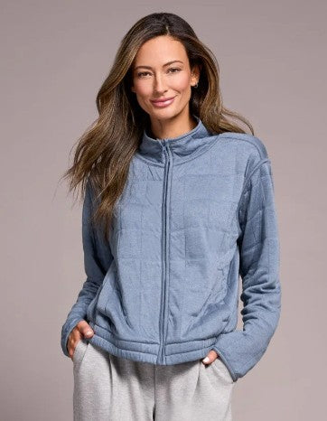 ZIP FRONT QUILTED JACKET