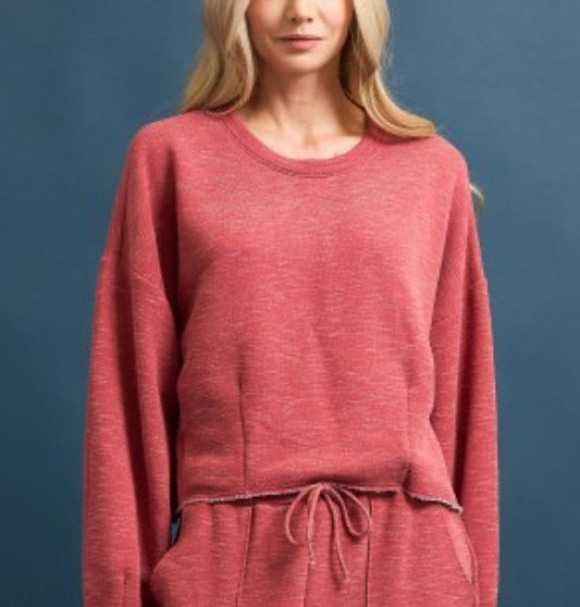 TERRY SLUB SWEATSHIRT