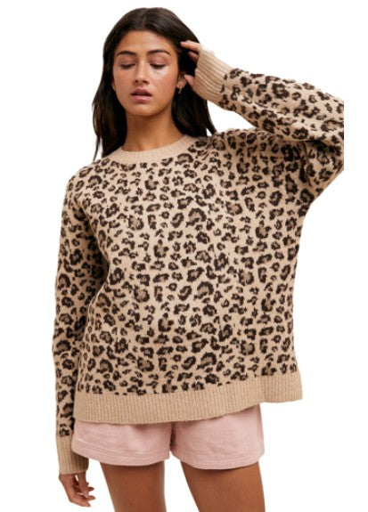LEOPARD KNIT SWEATER