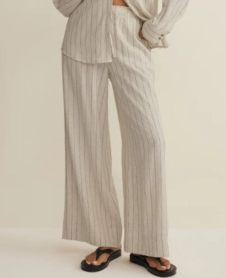 HENRI STRIPED LINEN PANT