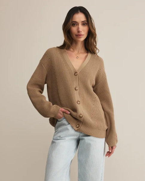 VOYAGER CARDIGAN DESSERT TAN